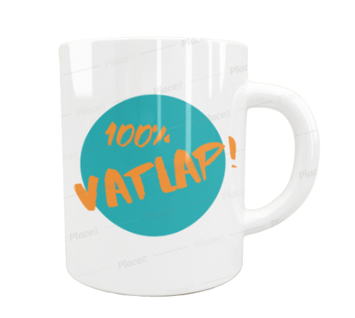 Koffie Beker - 100% Vatlap - White - beweeg jou deeg