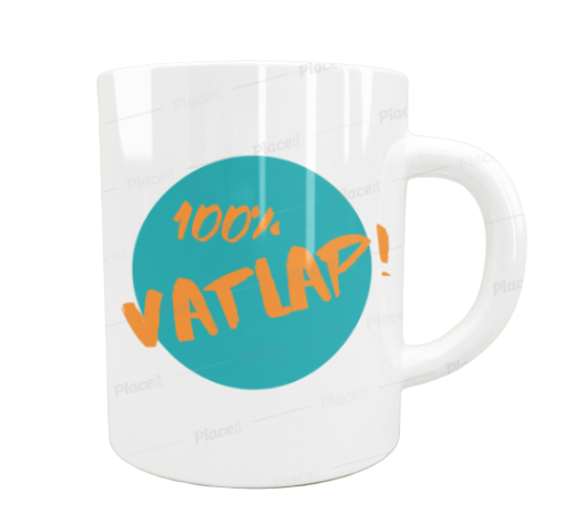 Koffie Beker - 100% Vatlap - White - beweeg jou deeg